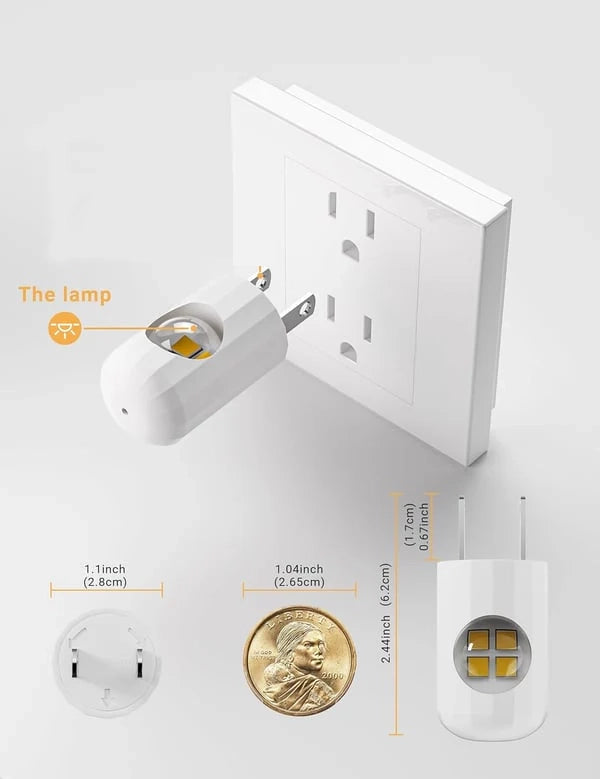 Plug-in Wall Outlet Light (8 Pieces)